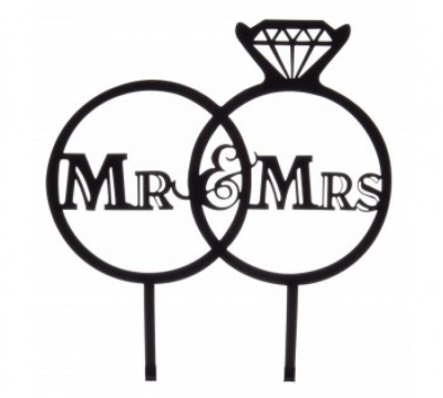 Obrúčky na tortu MR&MRS
